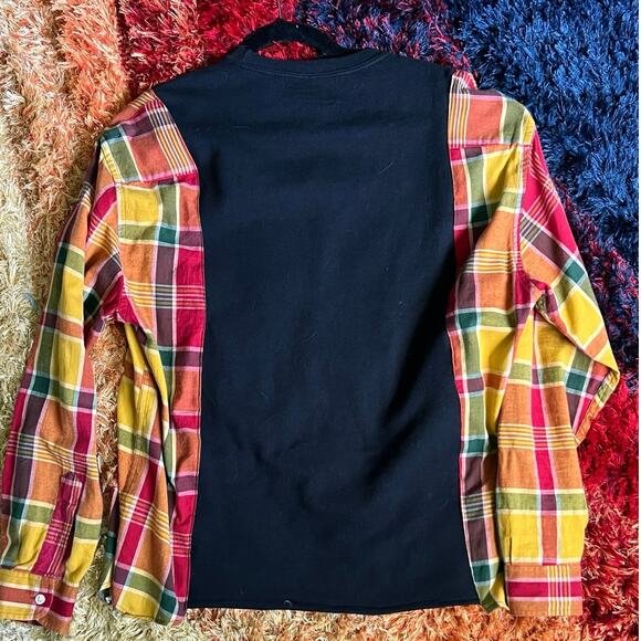 Michael Myers shirt, reworked plaid and tee, Halloween movie, Large - Picture 5 of 5